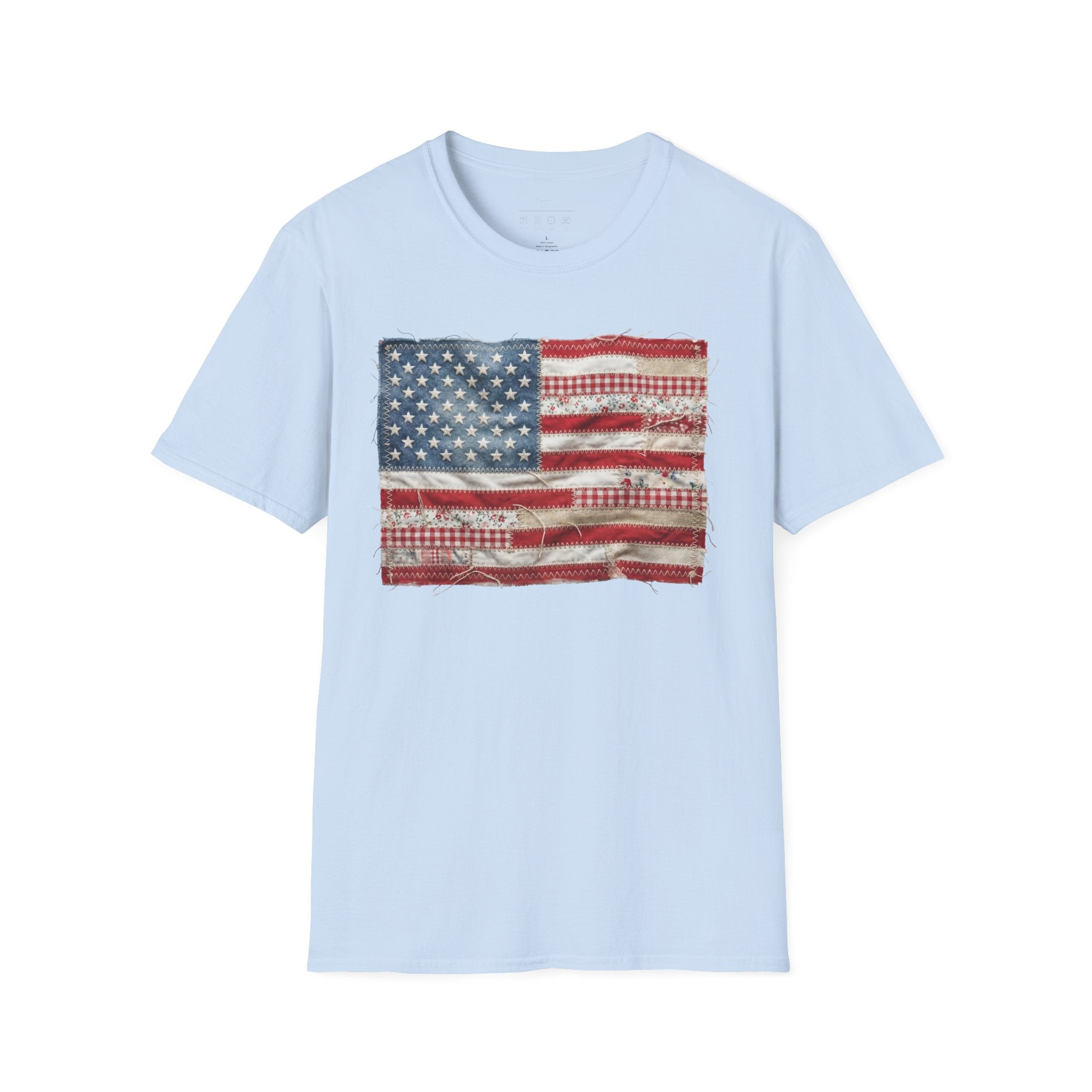 Distressed American Flag T‑Shirt — Vintage USA Patriotic Tee for 4th of July