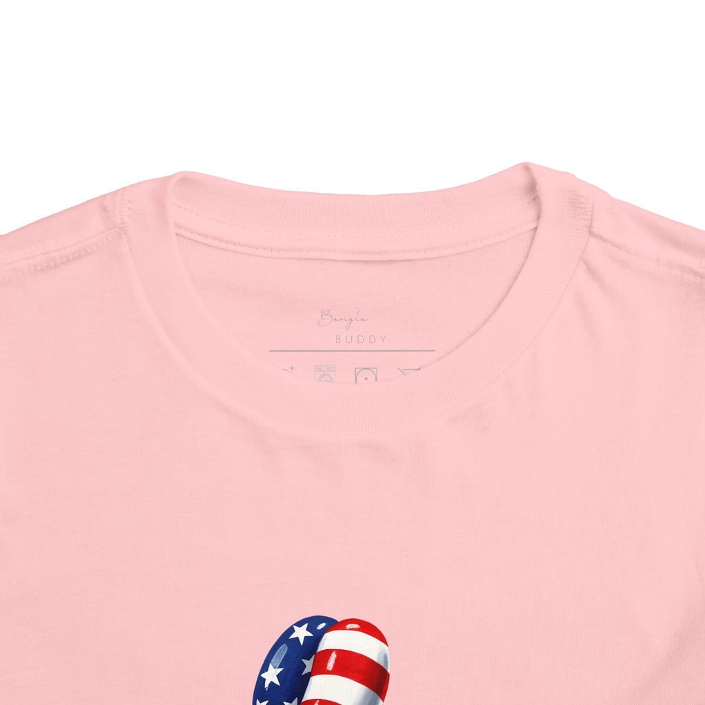 Toddler Tee Patriotic Balloon Dog  — USA Flag 4th of July Shirt