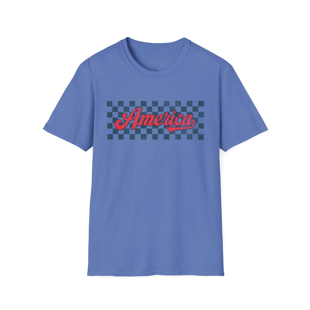 America Checkerboard Graphic T-Shirt