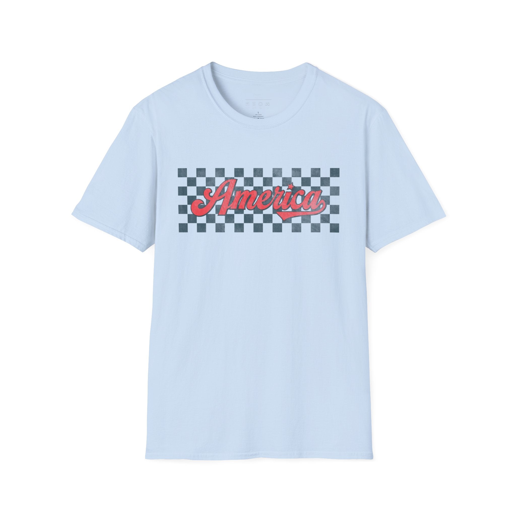 America Checkerboard Graphic T-Shirt