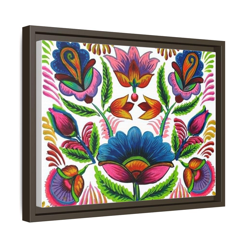 Framed Dhaka Rickshaw Folk Art Canvas