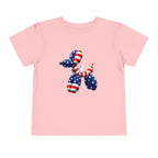 Toddler Tee Patriotic Balloon Dog  — USA Flag 4th of July Shirt