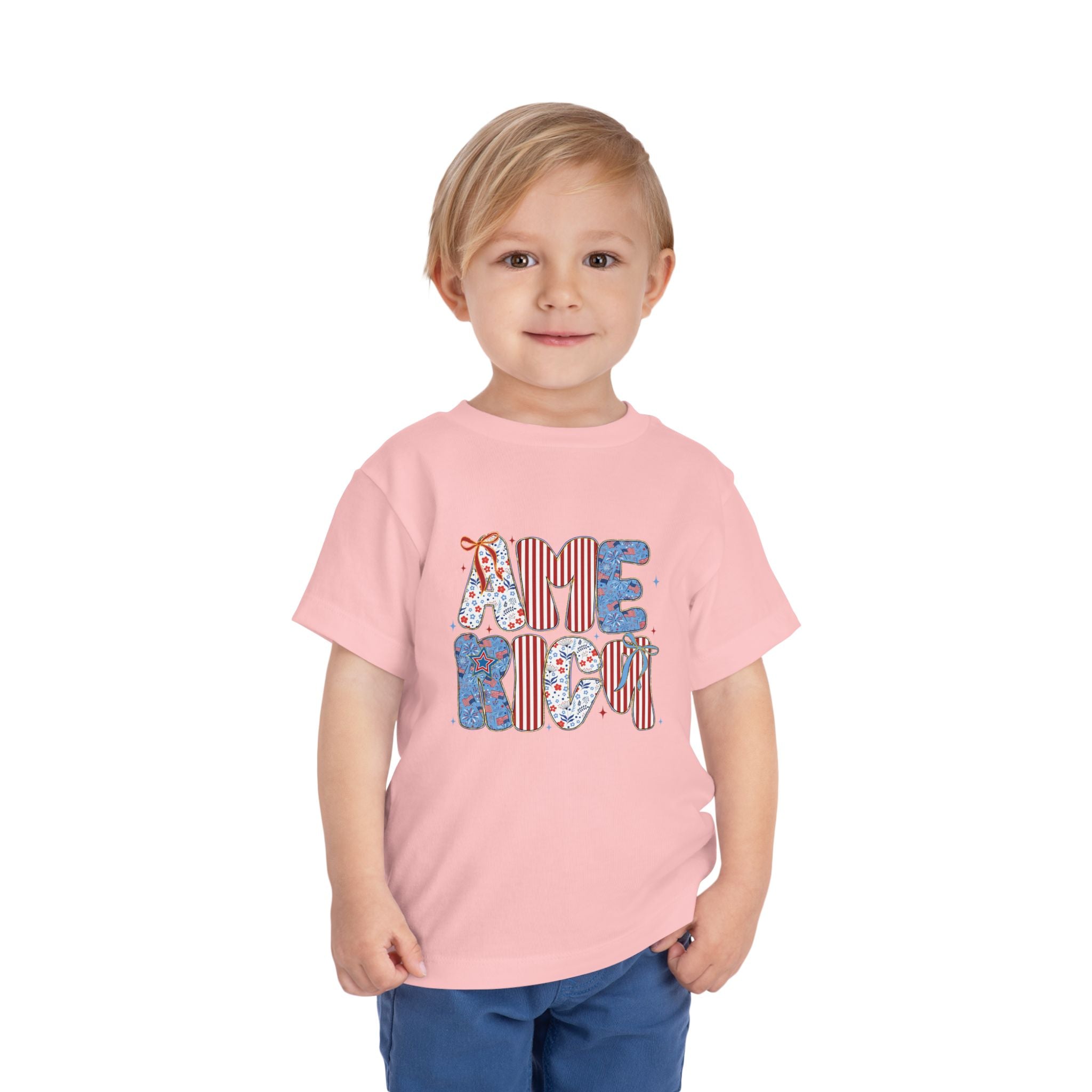 Toddler Tee America   — Patriotic Red White Blue Kids Shirt