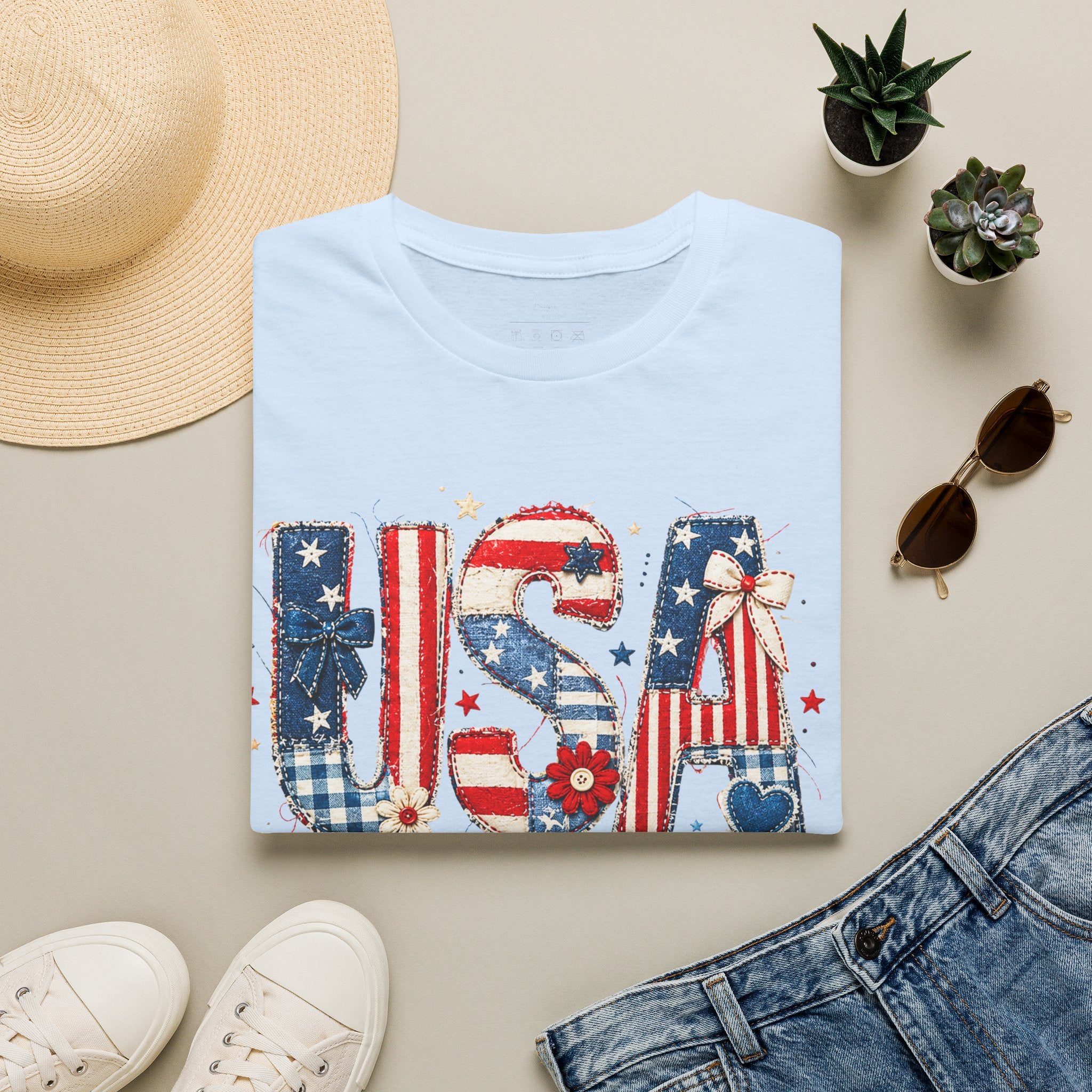 USA Patriotic T-Shirt — Red White Blue Americana Graphic Tee
