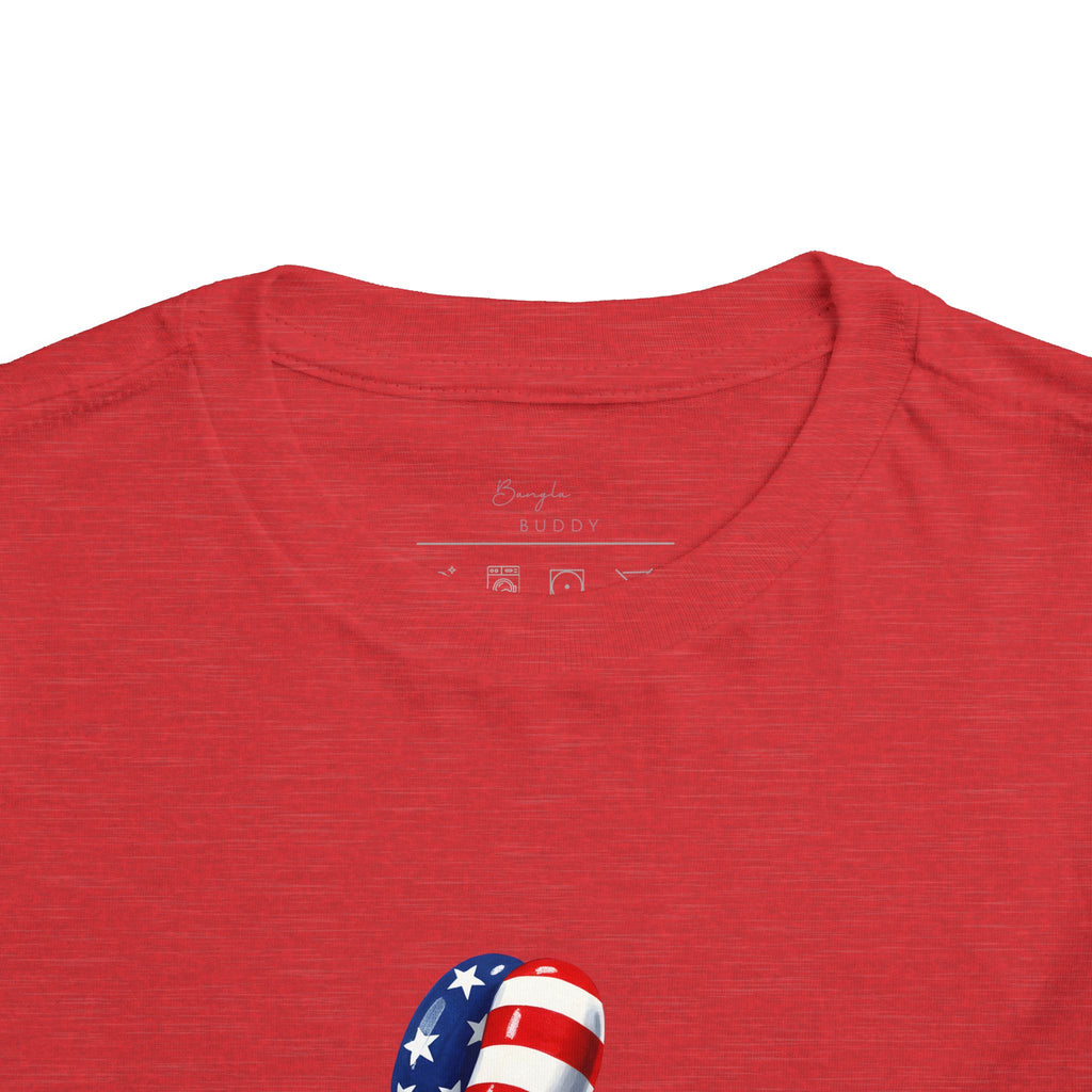 Toddler Tee Patriotic Balloon Dog  — USA Flag 4th of July Shirt