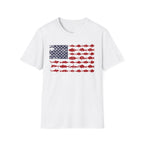 American Fishing Flag T-Shirt — Patriotic Fish Graphic Tee