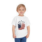 Toddler Tee - Patriotic American Flag Jet Spray Design (Fourth of July)