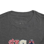 Toddler Tee - "USA" Patriotic Applique Short Sleeve