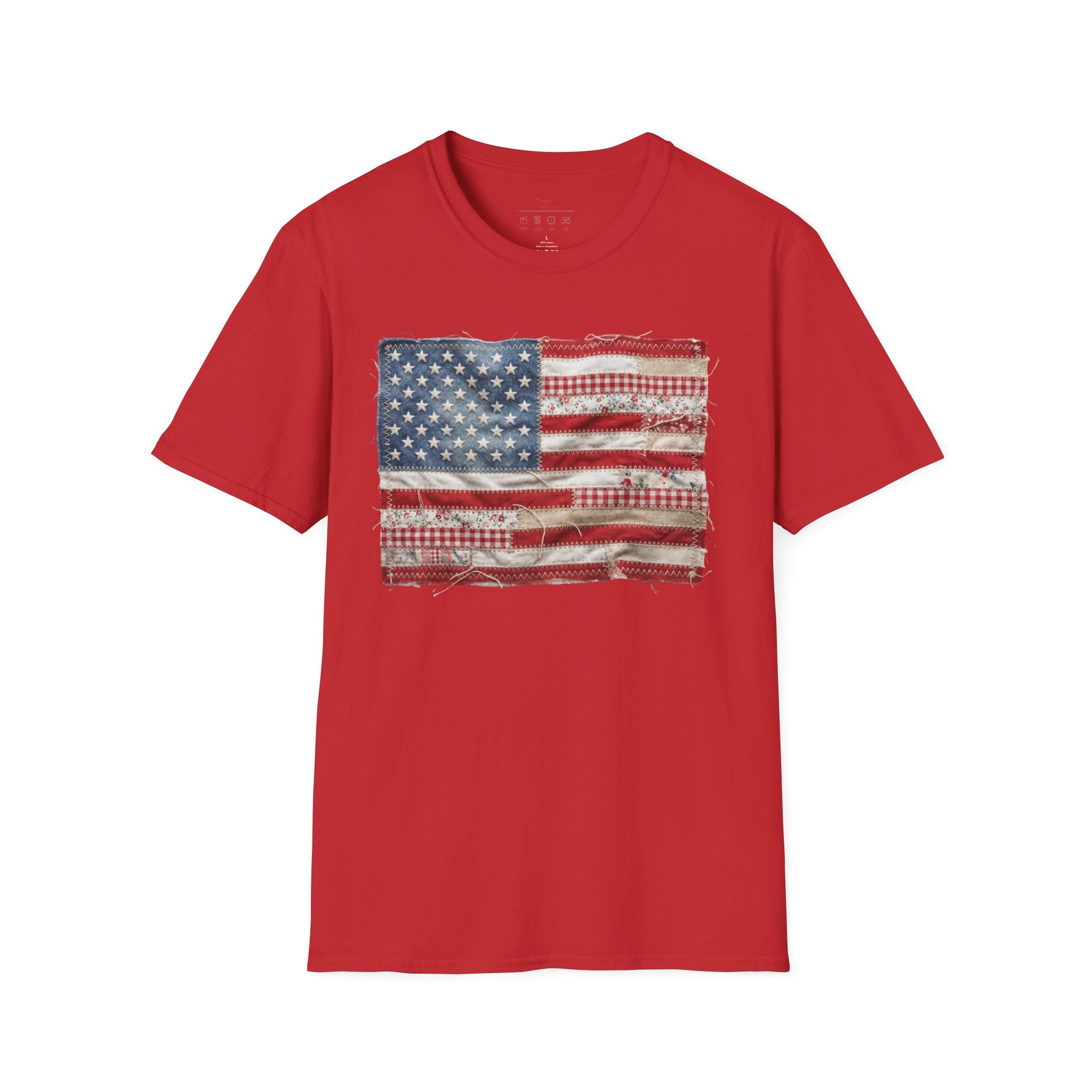 Distressed American Flag T‑Shirt — Vintage USA Patriotic Tee for 4th of July
