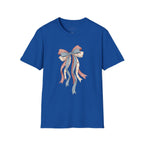 Bow Ribbon T-Shirt — Vintage Americana Floral & Gingham Bow Tee