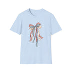 Bow Ribbon T-Shirt — Vintage Americana Floral & Gingham Bow Tee